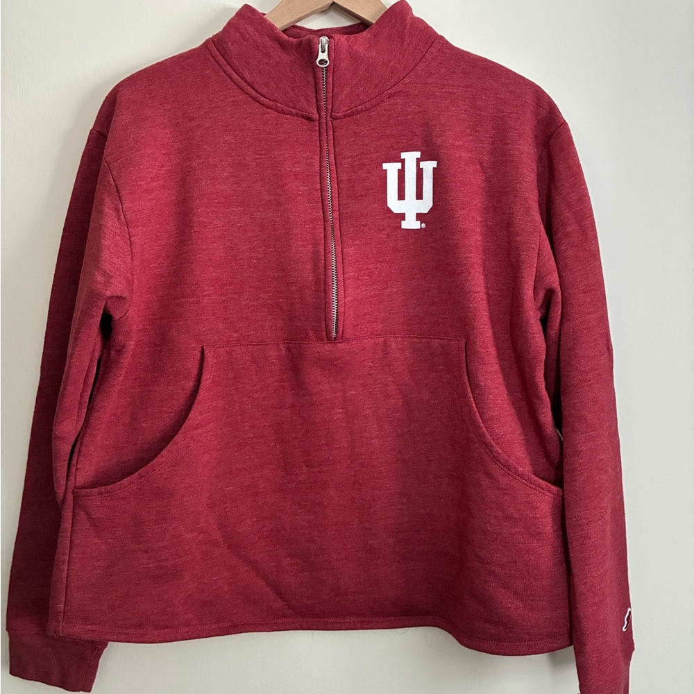 Indiana University League Red Quarter-Zip Sweatshirt